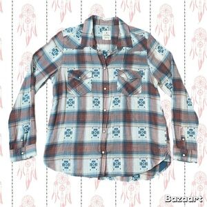 American Eagle Western Button Down Shirt